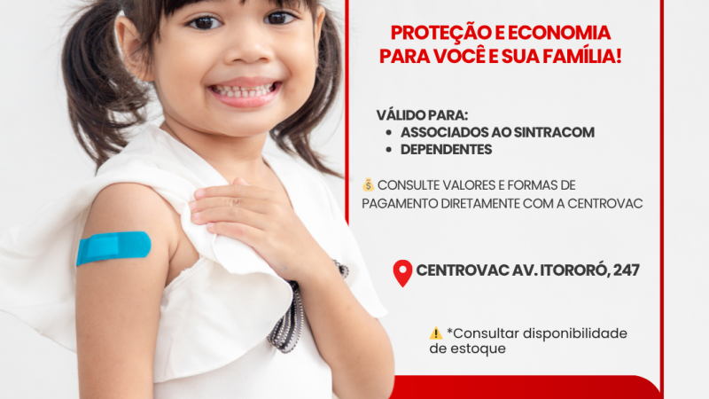 CONVÊNIO VACINAS SINTRACOM + CENTROVAC