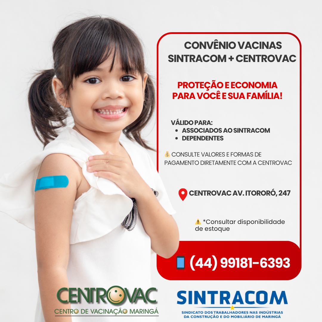 CONVÊNIO VACINAS SINTRACOM + CENTROVAC